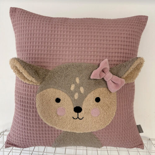 35x35 Kissen Rehkitz Mädchen